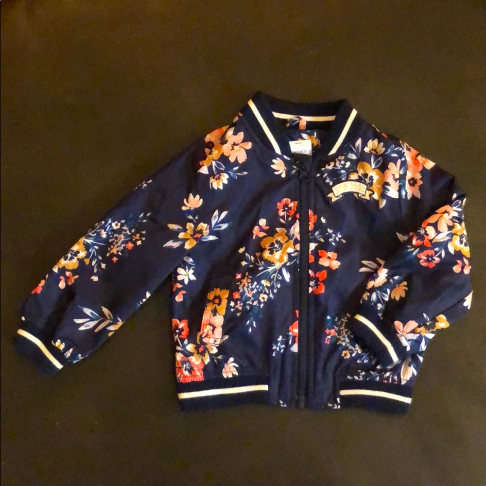 Adorable floral bomber jacket for baby!